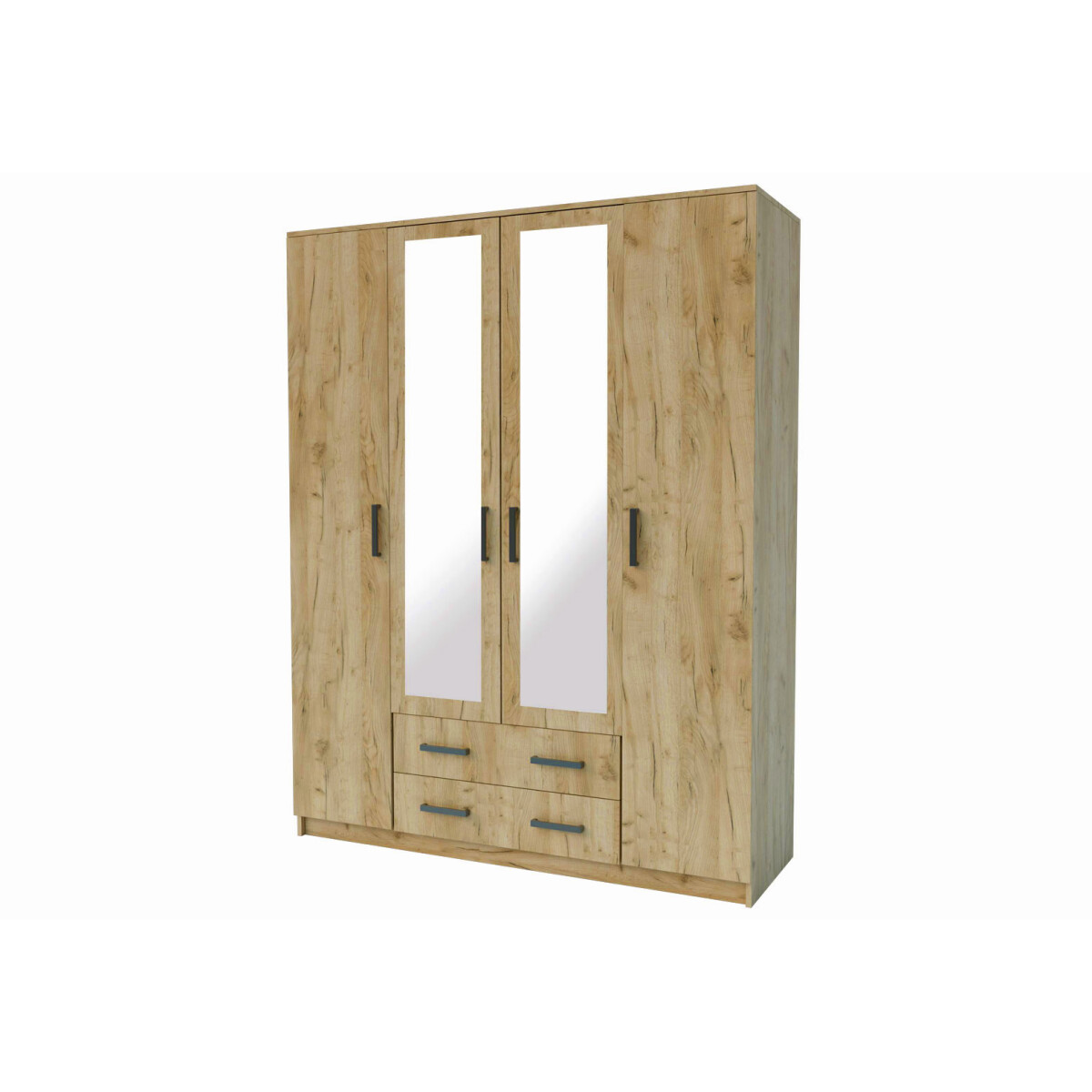 

Skříň čtyřdveřová se zásuvkami Simple 160 cm Dub kraft zlatý
