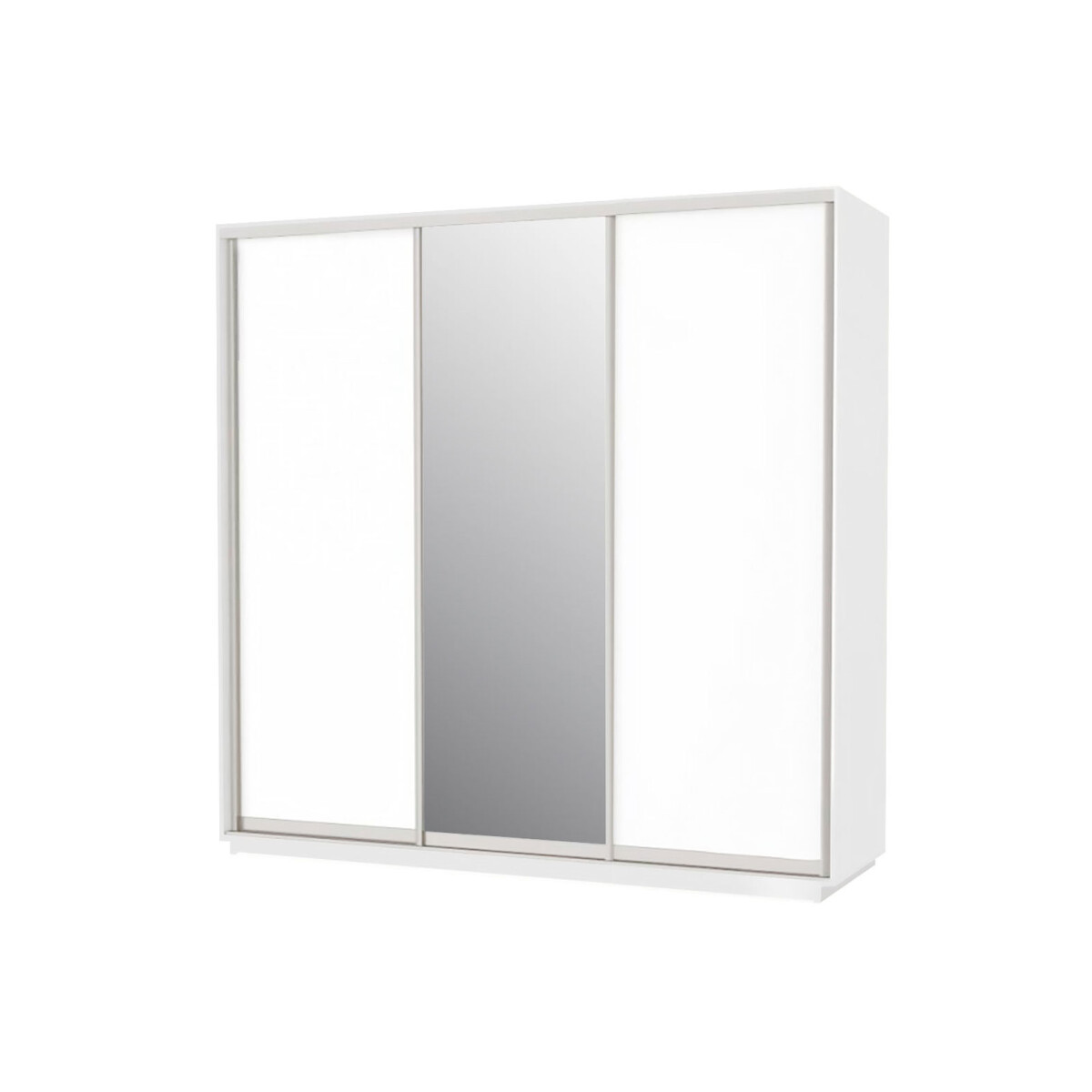 

Skříň 200x240x60 nymphaea alba, 2 dřevotříska+1 zrcadlo, stříbrný profil