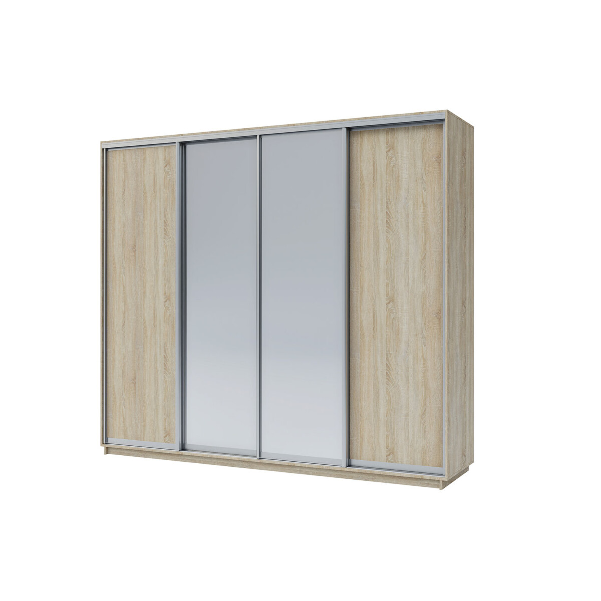 

Skříň s posuvnými dveřmi 2 DTD + 2 zrcadla 300x240x60 Dub sonoma