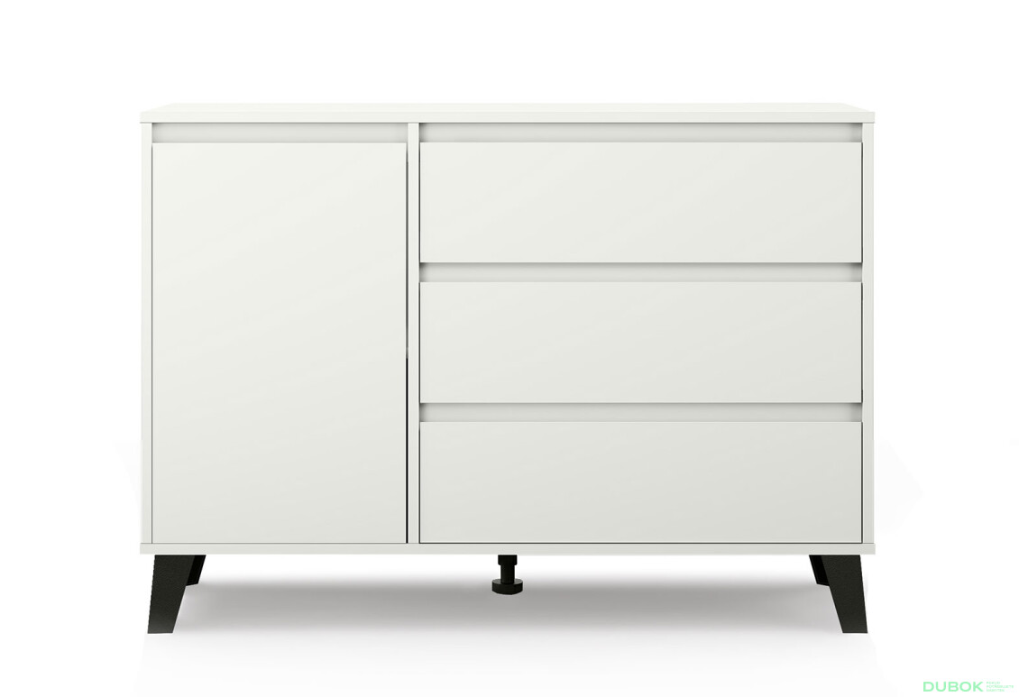 Komoda Borg 1d3s bílá