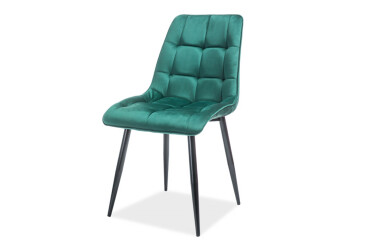 Židle Chic Velvet zelený Bluvel 78, černý kov