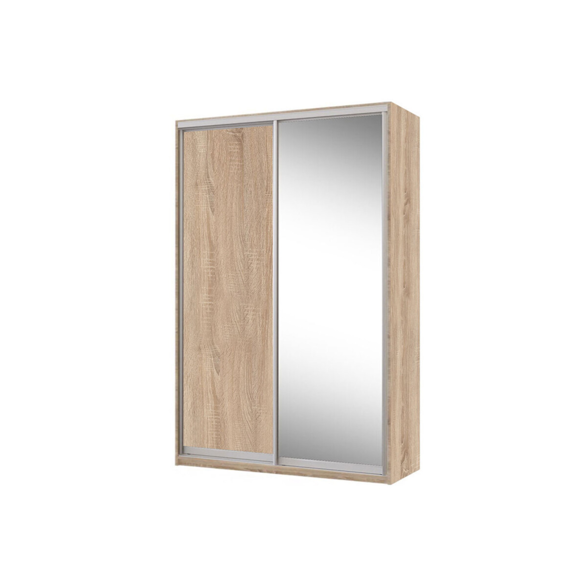 

Skříň s posuvnými dveřmi Komforto 1 zrcadlová + 1 DTD 150x240x60 cm Dub sonoma