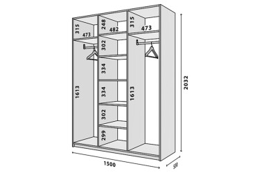 Fotografie Modul № 3 Š-1500x2050 DTD 18 mm bílý