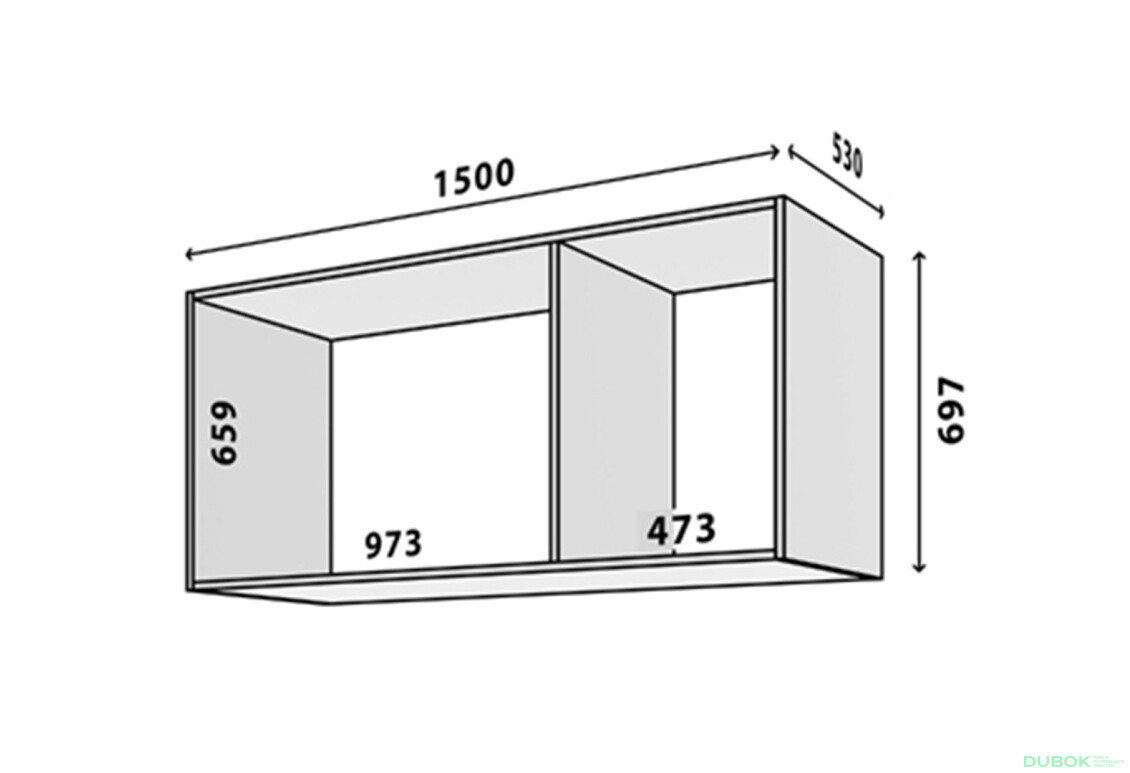 Fotografie 2 - Modul Modus № 32 A-1500x697 DTD 18 mm bílý