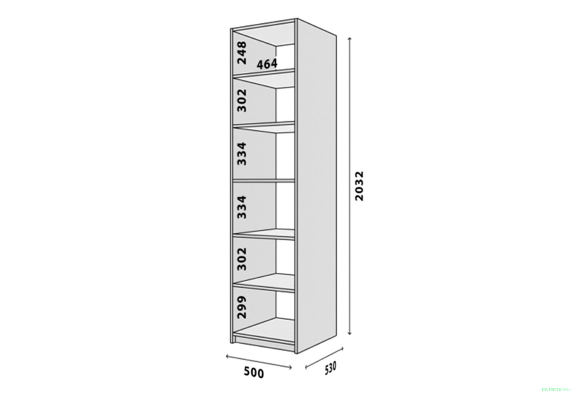 Fotografie 2 - Modul № 1P-500x2050 DTD 18 mm bílý