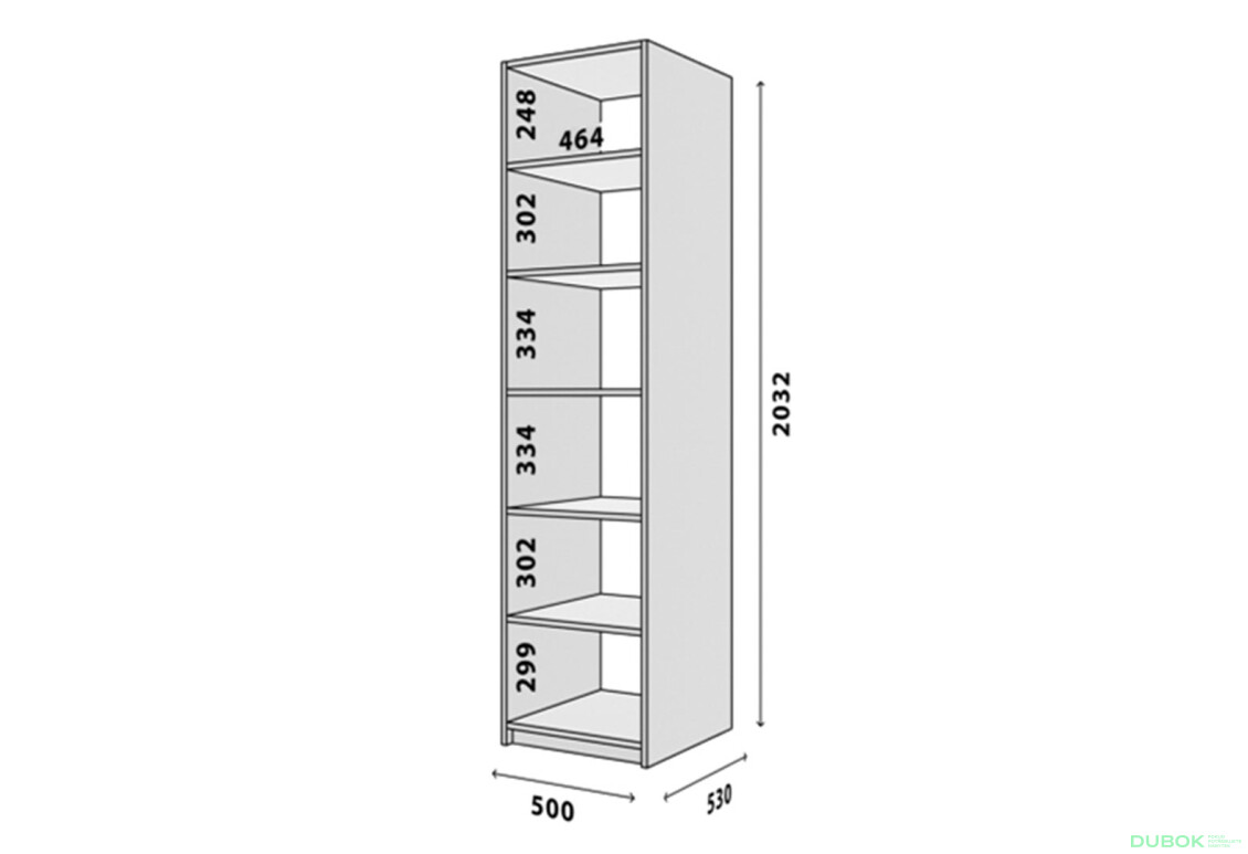 Fotografie 2 - Modul № 1P-500x2050 DTD 18 mm bílý