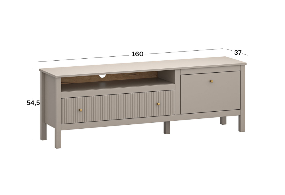 TV stolek 1d1s/160 (B) taupe Kleo - 2