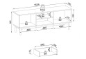 Fotografie 5 - TV stolek RTV154 dub linea Japandi