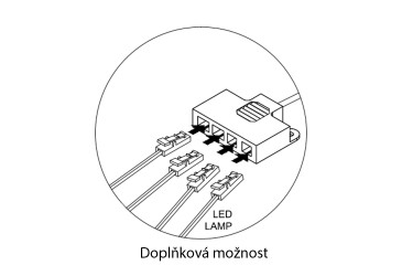 Fotografie LED pásek BC (4 x 92 cm), teplá bílá barva