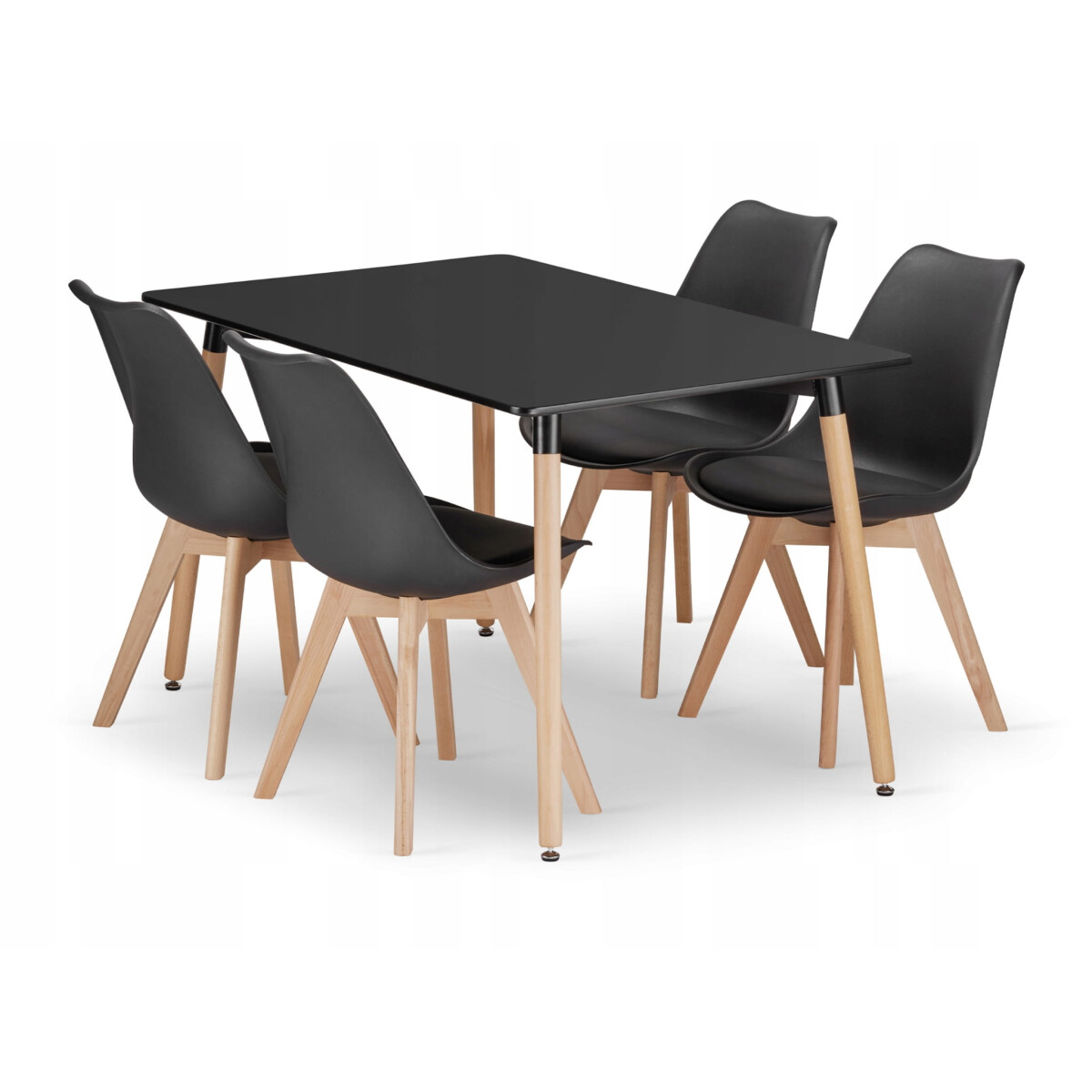 

Sada obdélníkový stůl ADRIA 120x80 černý + 4 židle MARK černé