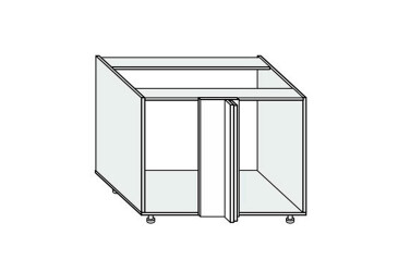 Korpus KutN 90° 1dv 1050x650 Pro Blum 820mm