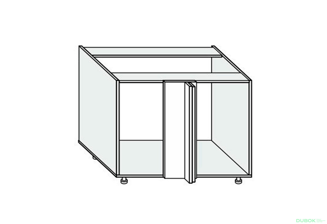 Korpus KutN 90° 1dv 1050x650 Pro Blum 820mm