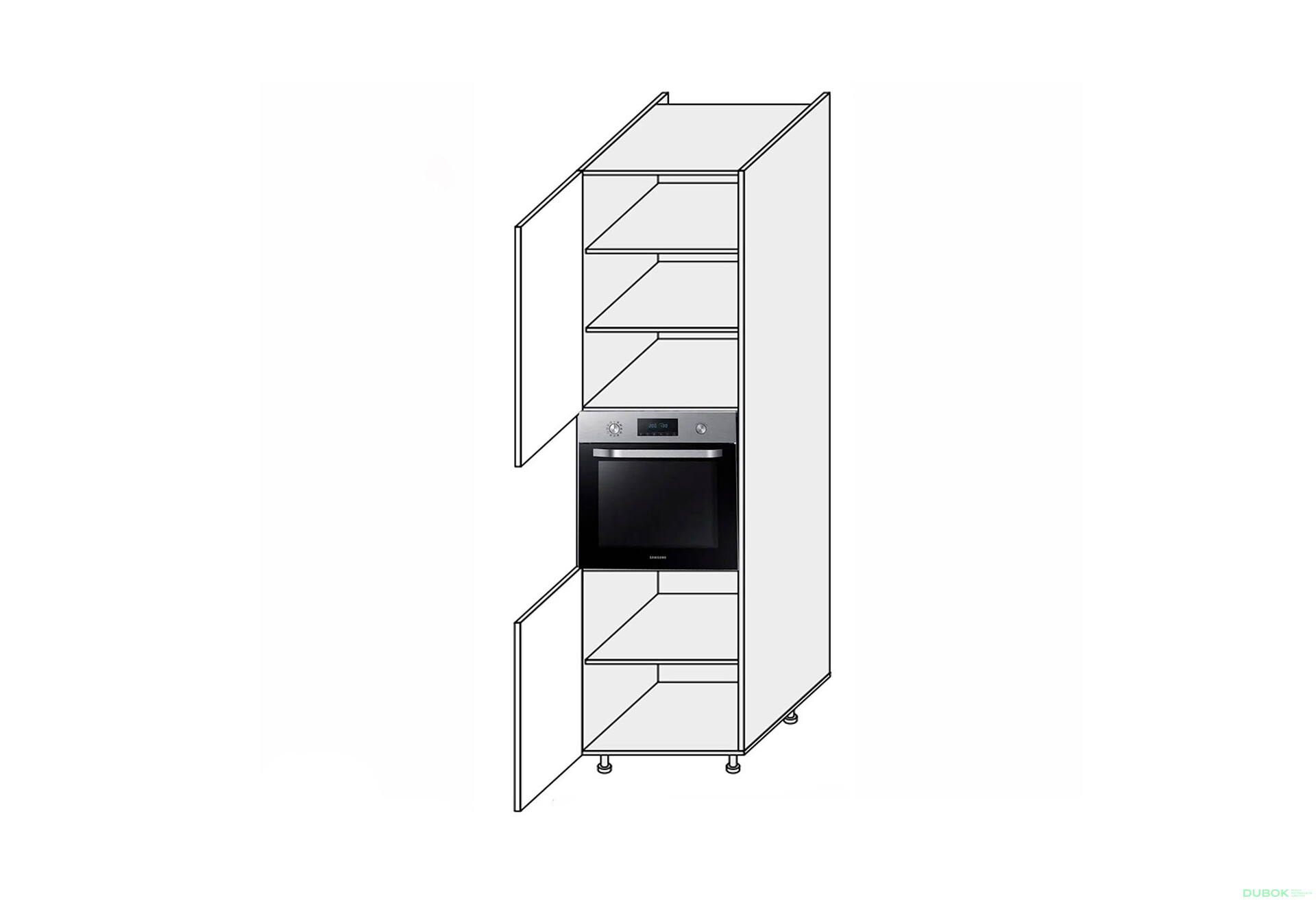 Fotografie 1 - Předsíň 60PД/2320 trouba Pro Blum levá Millenium Premium