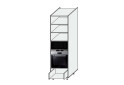 Fotografie 1 - Korpus Penál 60PDM 1šx Trouba+Mikrovlnná trouba Pro Blum+Hettich 2320mm