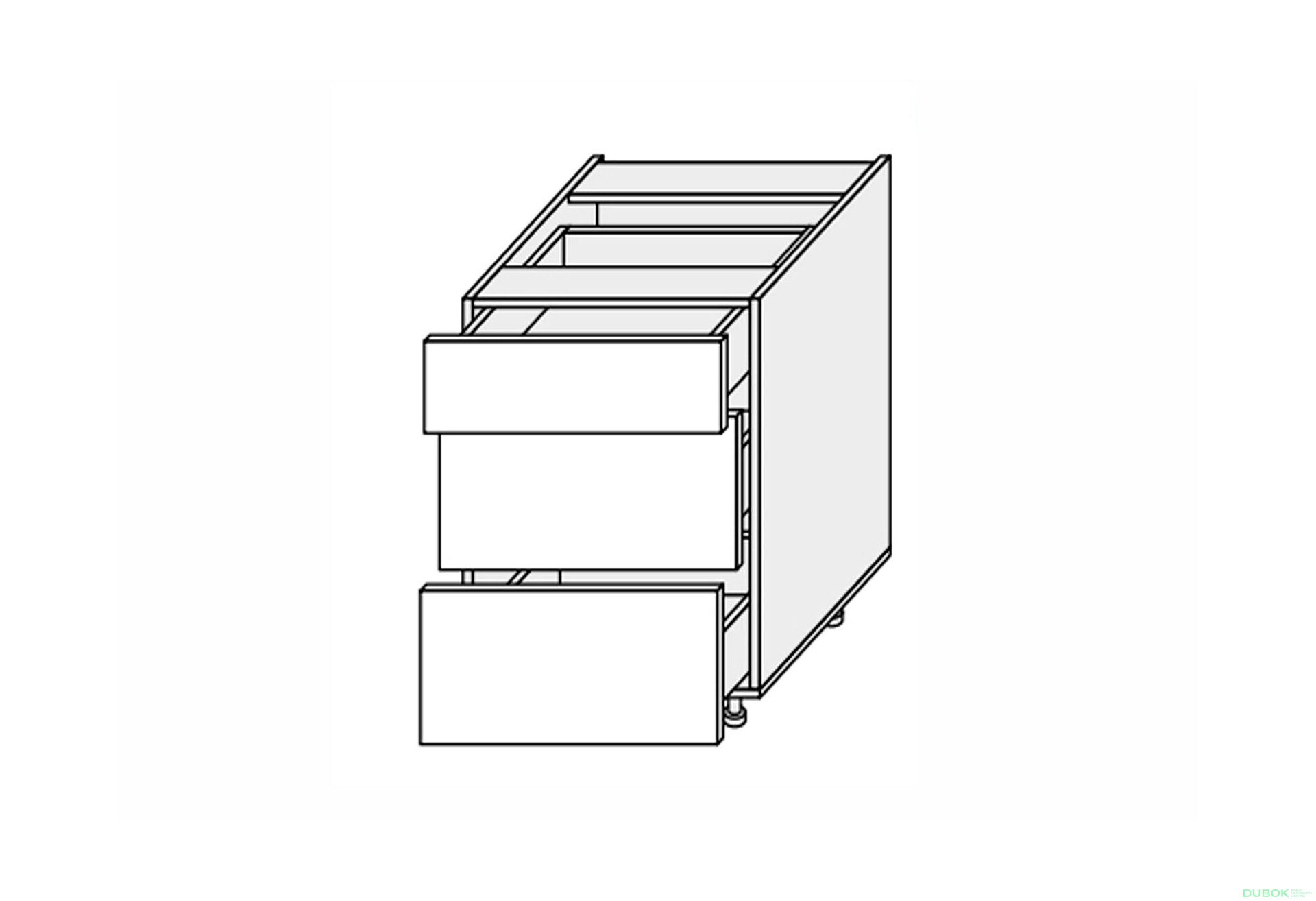 Fotografie 1 - Dno 60N3ŠH/820 Pro Hettich Millenium Premium
