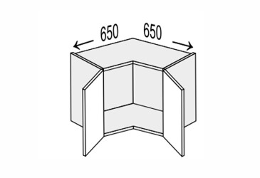 Vrchní roh V 90°/450 2dv Glory