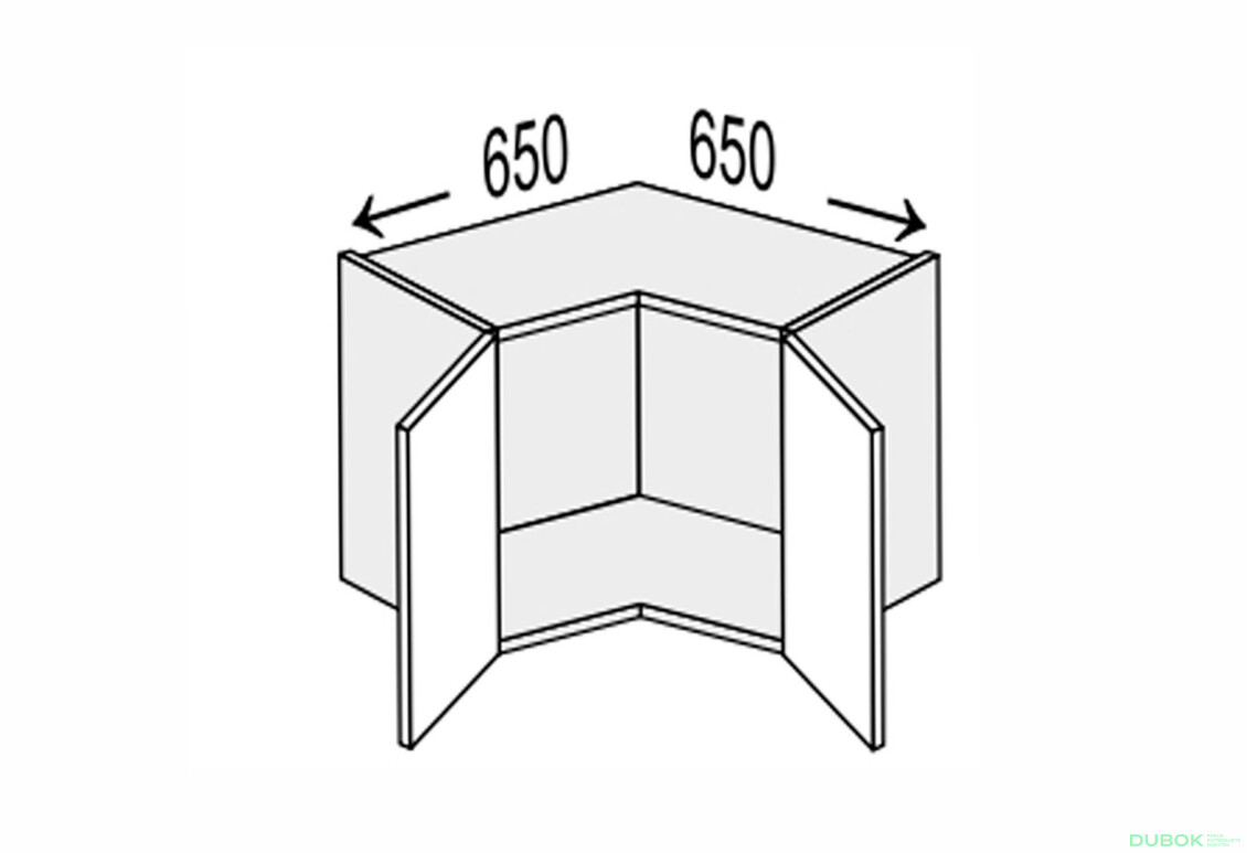 Vrchní roh V 90°/450 2dv Glory