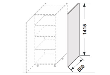 Fotografie Boční panel skříňky 1420mm