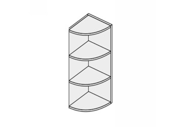 Korpus 30V 1 dv Zakončení Radiusové 900mm