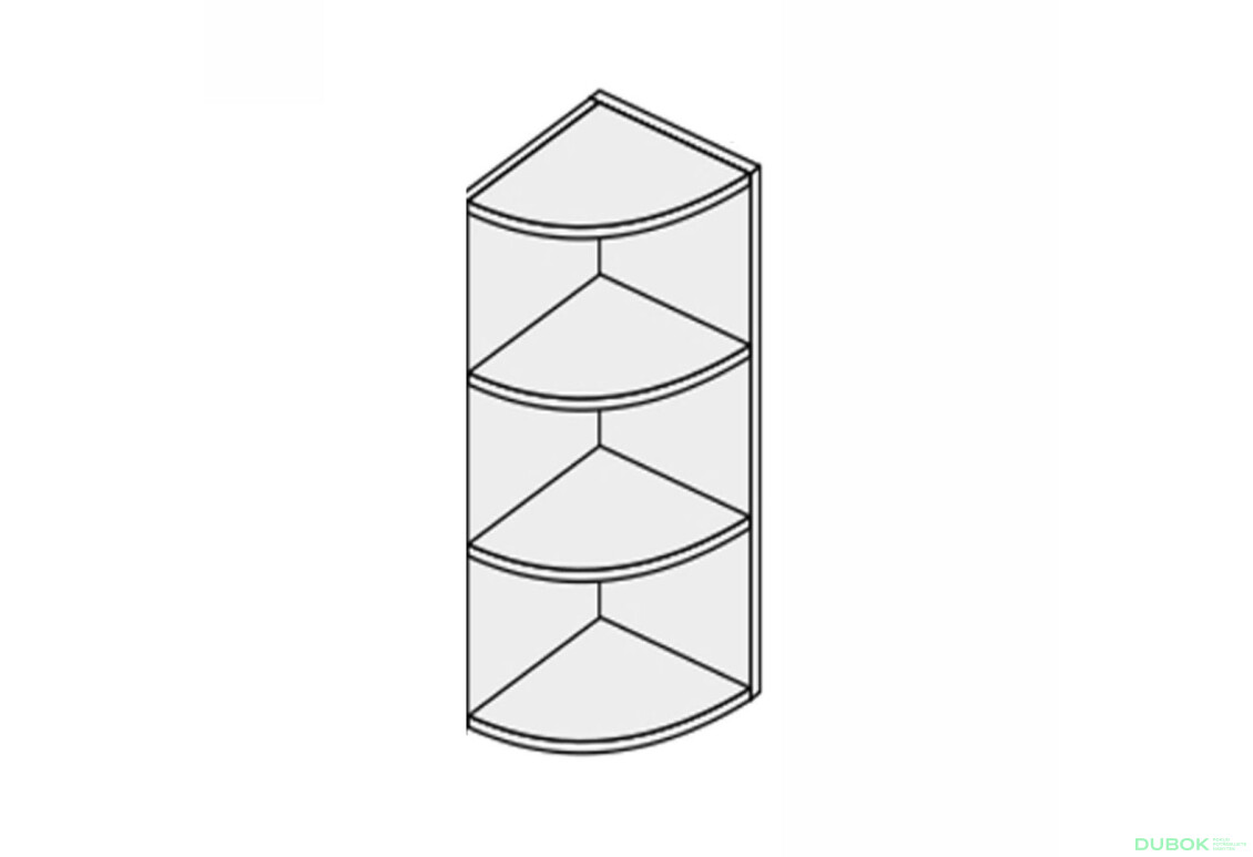Korpus 30V 1 dv Zakončení Radiusové 900mm