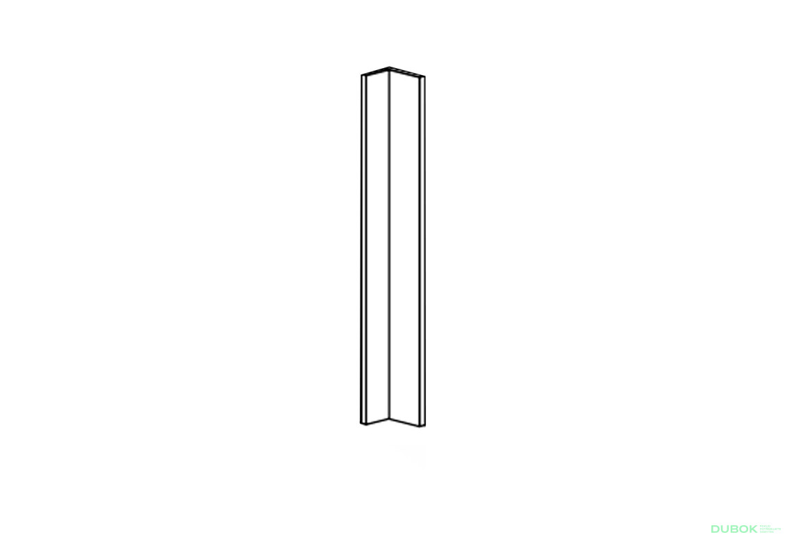 Fasád KoutN 90° Klam 650x650 720mm Leo