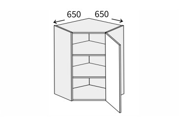 Vrchní roh V 45°/720 (650x650) 1dveře pravé Millenium