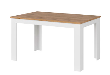 Rozkládací stůl 135/184 bílý / dub wotan