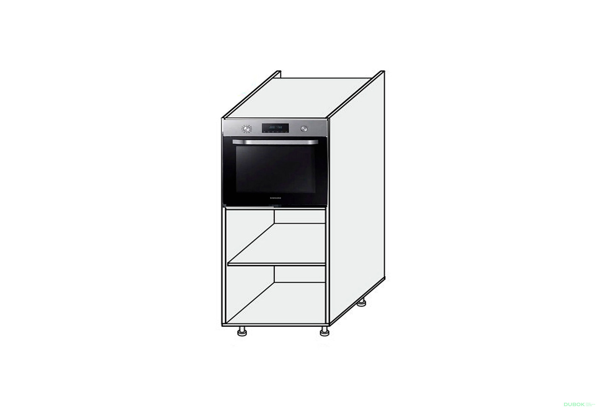 Fotografie 1 - Korpus Penál 60PD Trouba Pro Blum 1420mm