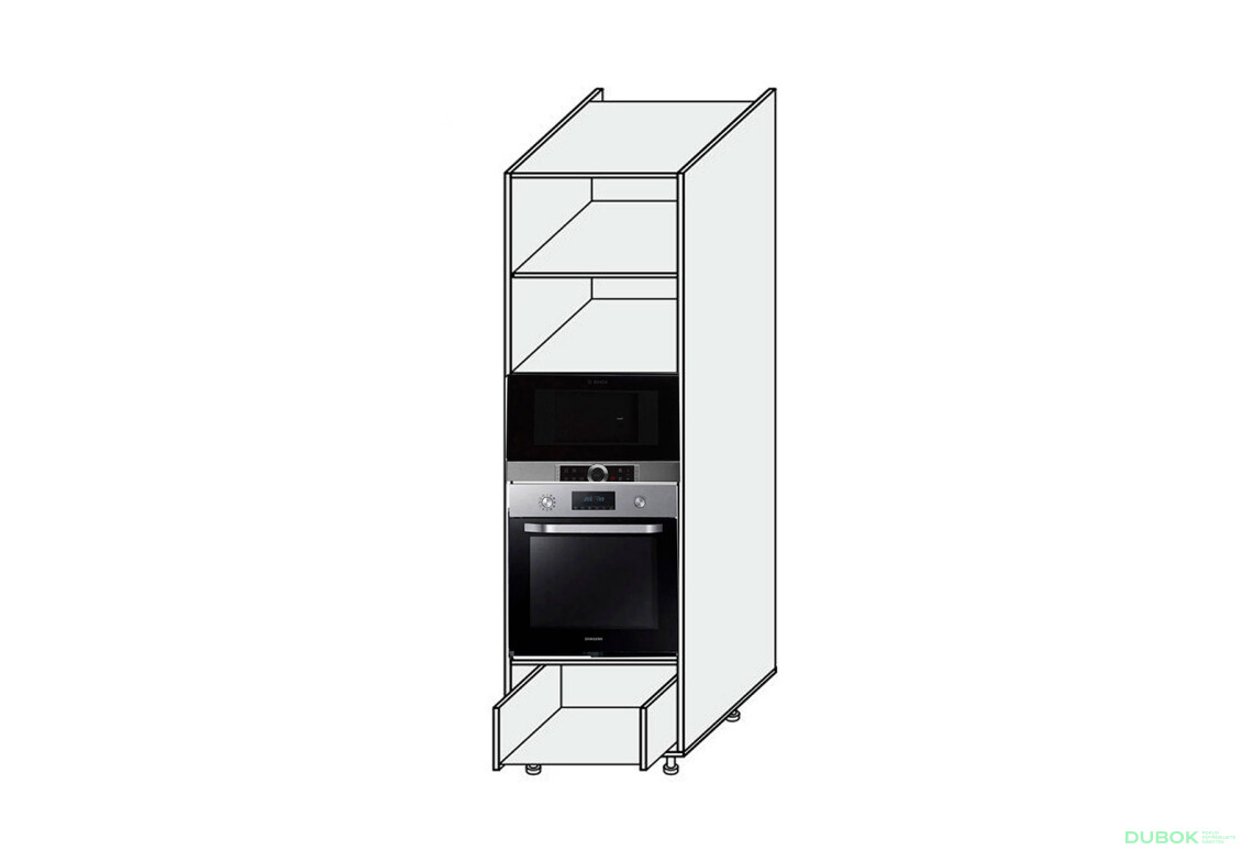 Korpus Penál 60PDM 1šx Trouba+Mikrovlnka Pro Blum+Hettich 2140mm
