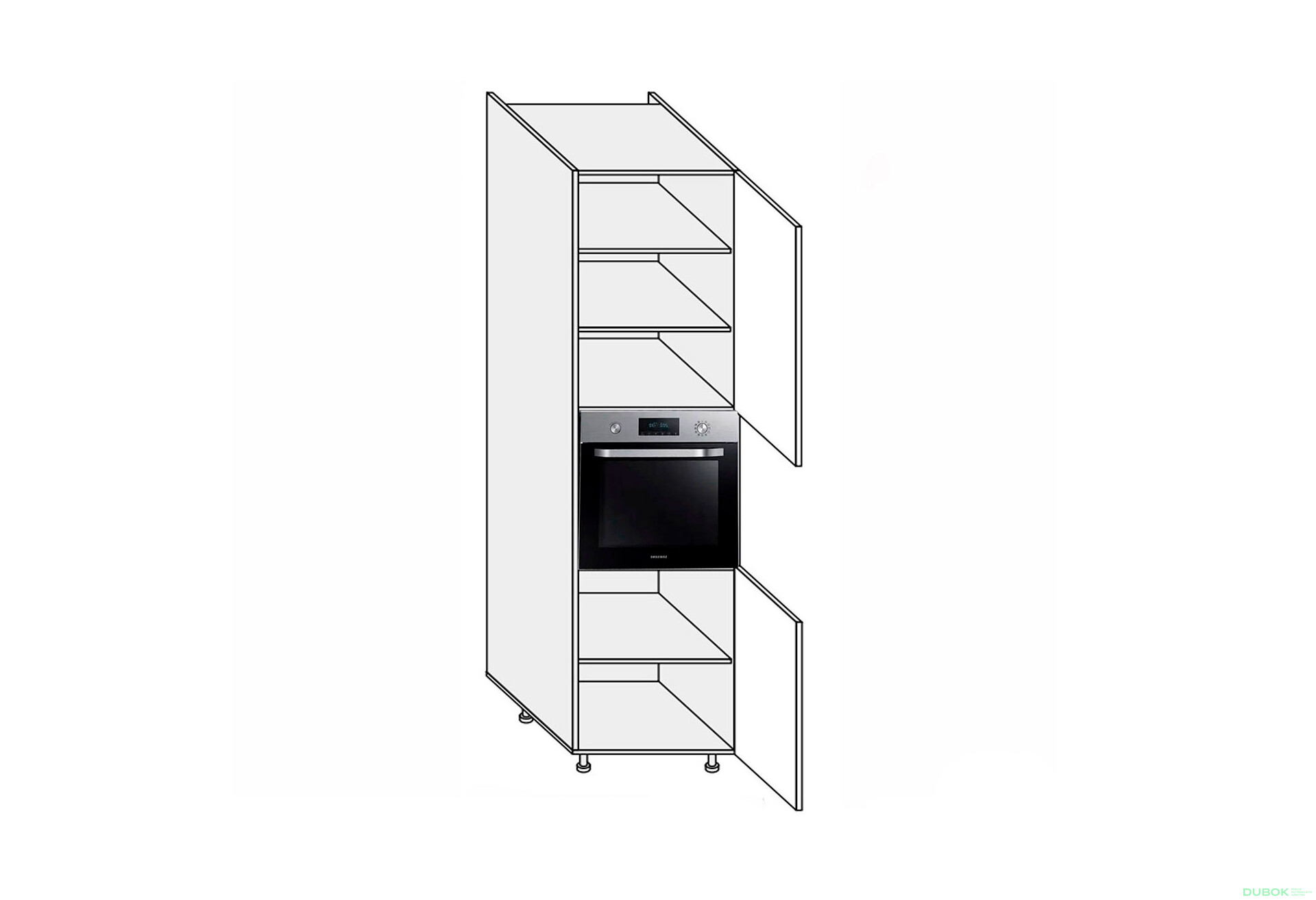 Fotografie 1 - Předsíň 60PD/2320 trouba Pro Blum pravá Millenium Premium