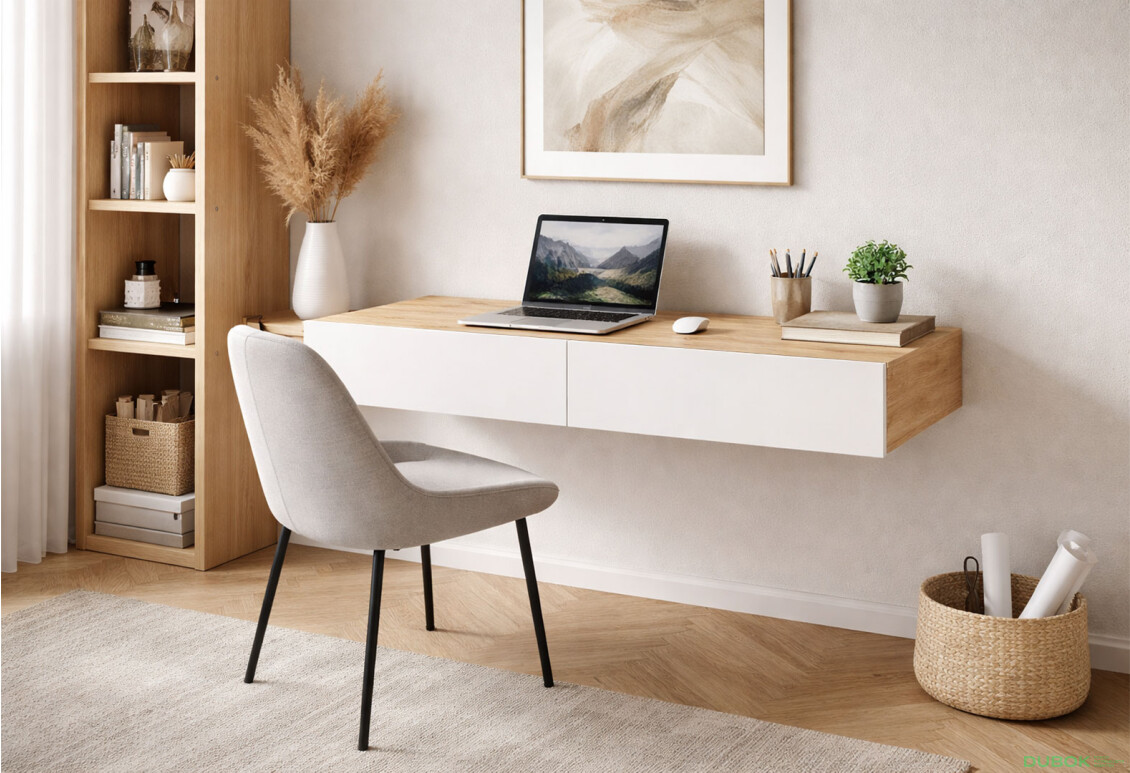 Fotografie 2 - Psací stůl 100 cm dub apalačský / nymphaea alba Space