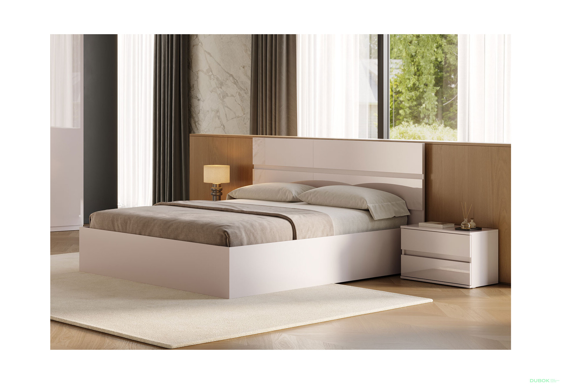 Postel 160 výklopná s roštem, kašmírový lesk Lily - Fotografie 2 Fotografie 2 - Postel 160 výklopná s roštem, kašmírový lesk Lily