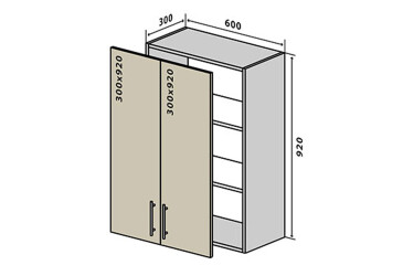 V46 Skříňka 2D 60 Lori Luxe