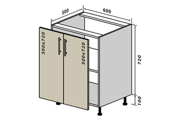 N6 Skříňka 2D 60 Lori Luxe