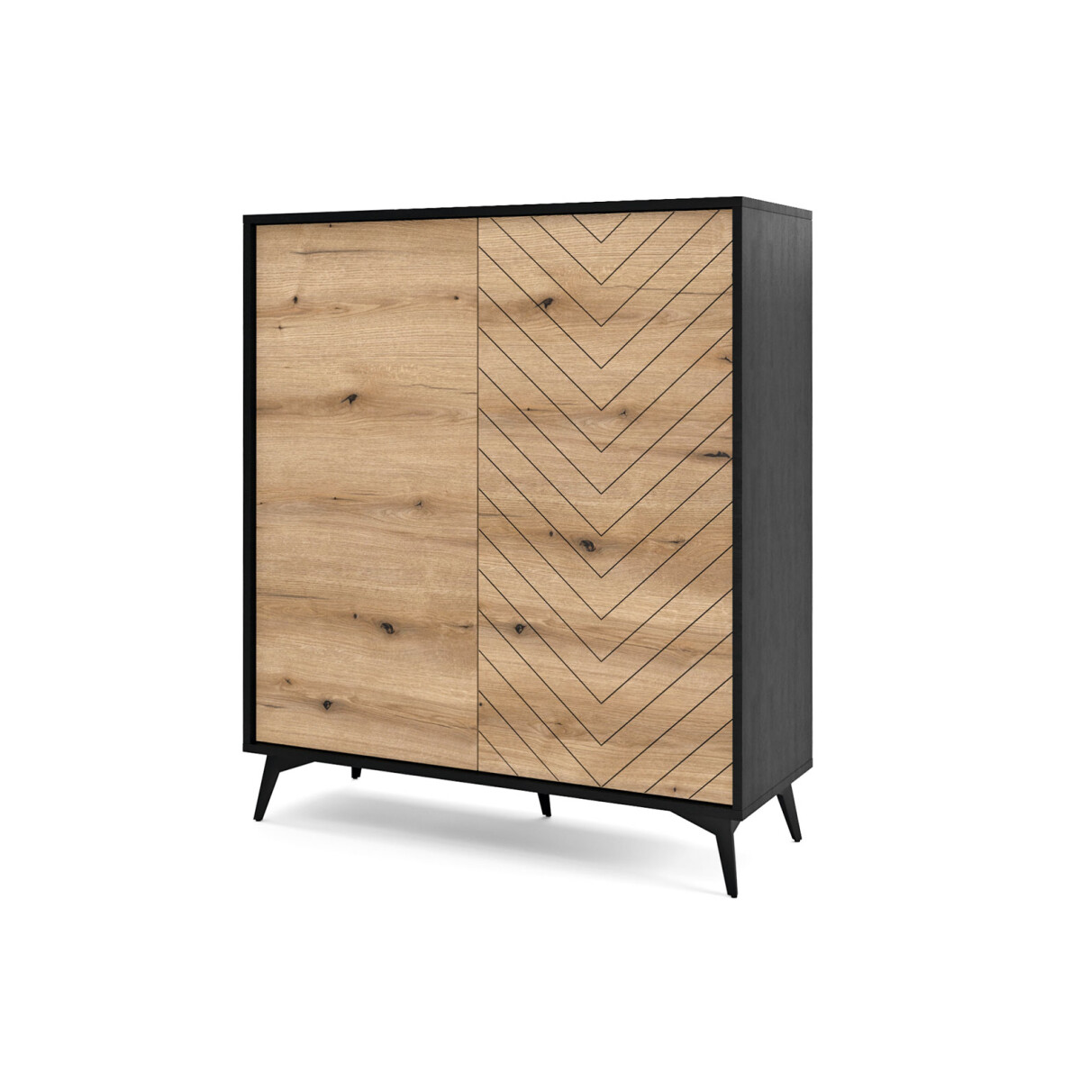 

Komoda KD104 evoke dub / černá Diamond