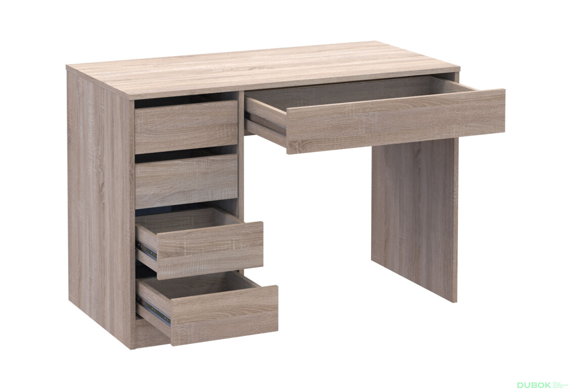Fotografie 5 - Psací stůl s levou montáží Profi 110 cm dub sonoma