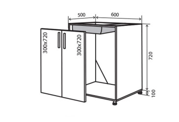 N13 Dřezová skříňka 2D 60 Alta Luxe