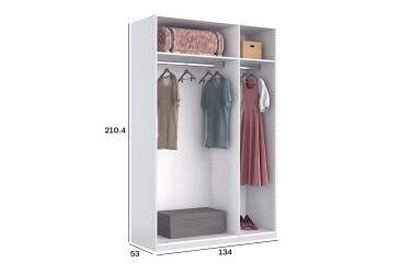 Korpus skříně 3dv Bílý lesk Idea