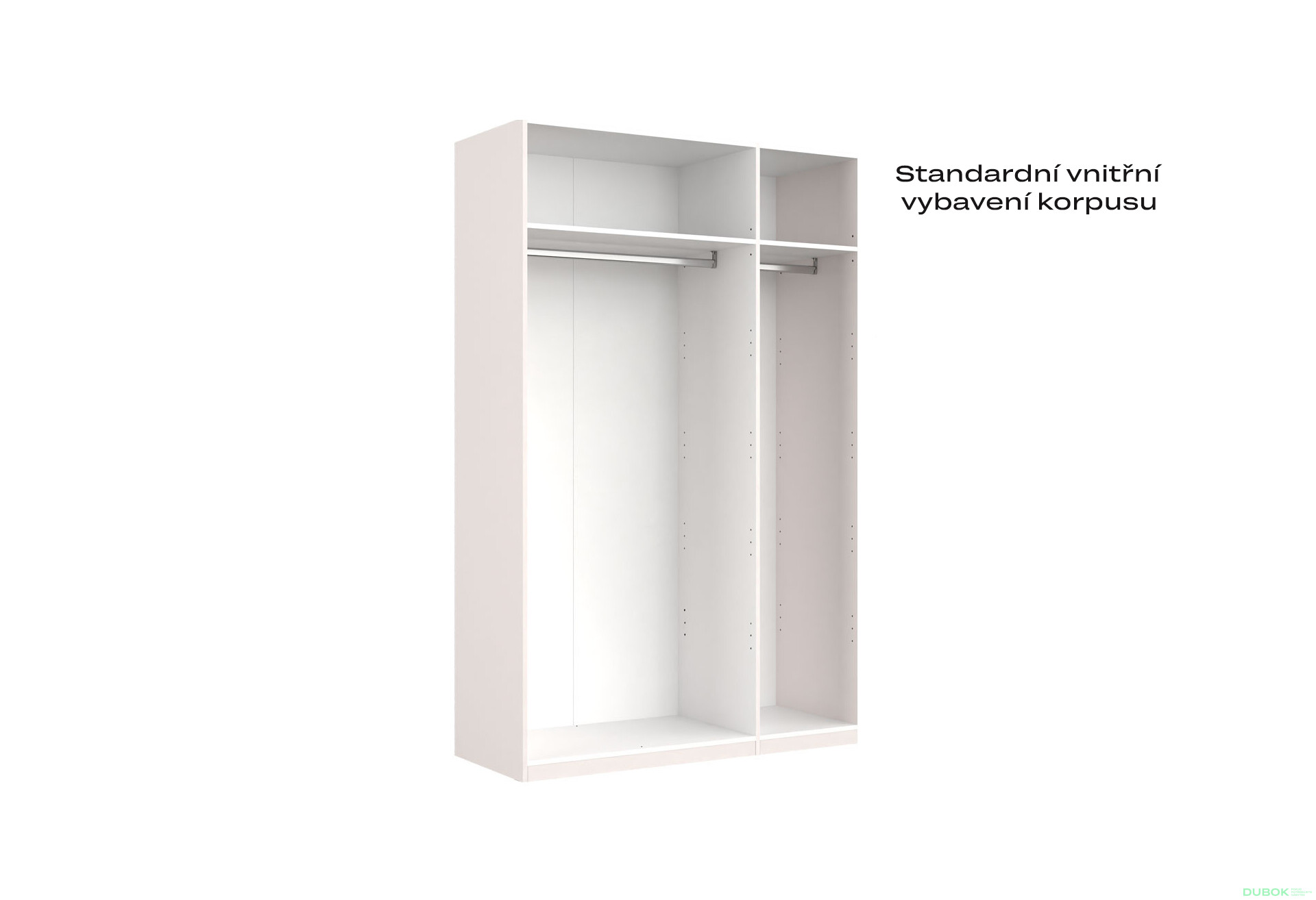 Korpus skříně 3dv Bílý lesk Idea - Fotografie 3 Fotografie 3 - Korpus skříně 3dv Bílý lesk Idea