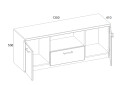 Fotografie 2 - TV stolek 2d1s/135 dub navarra Doorset
