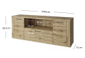 Fotografie 3 - TV stolek 2d1s/180 dub navarra Doorset