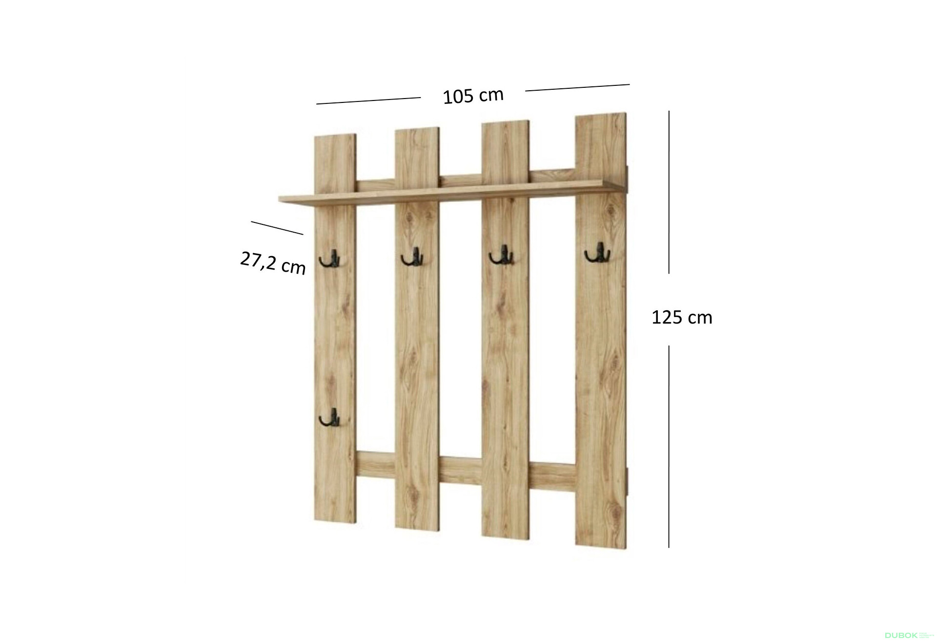 Fotografie 2 - Věšák 105 dub navarra Doorset