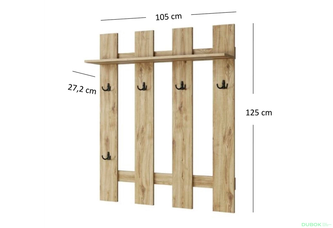 Fotografie 2 - Věšák 105 dub navarra Doorset