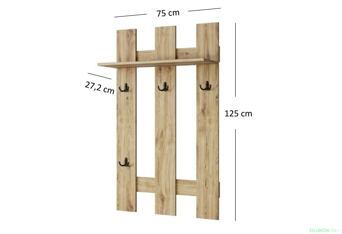 Fotografie 2 - Věšák 75 dub navarra Doorset