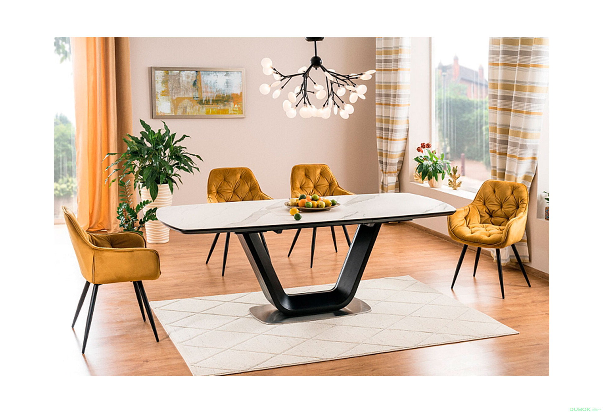 Fotografie 6 - Židle Cherry Velvet kari Bluvel 68, matná černá kov