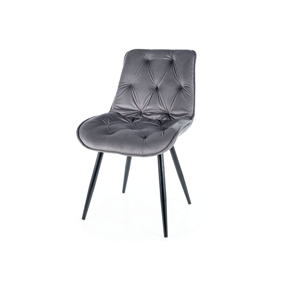 

Židle Cherry II Velvet šedý Bluvel 14, matná černá kov