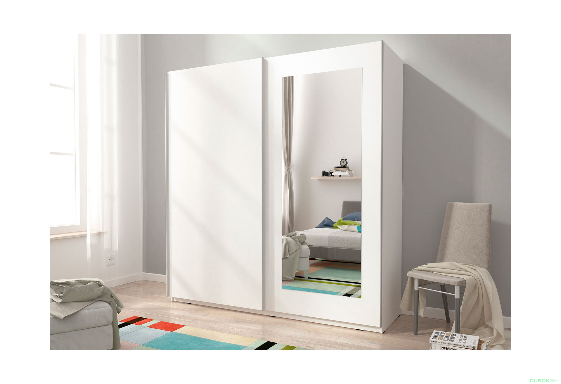 Fotografie 3 - Skříň Mika VIII 150 bílý