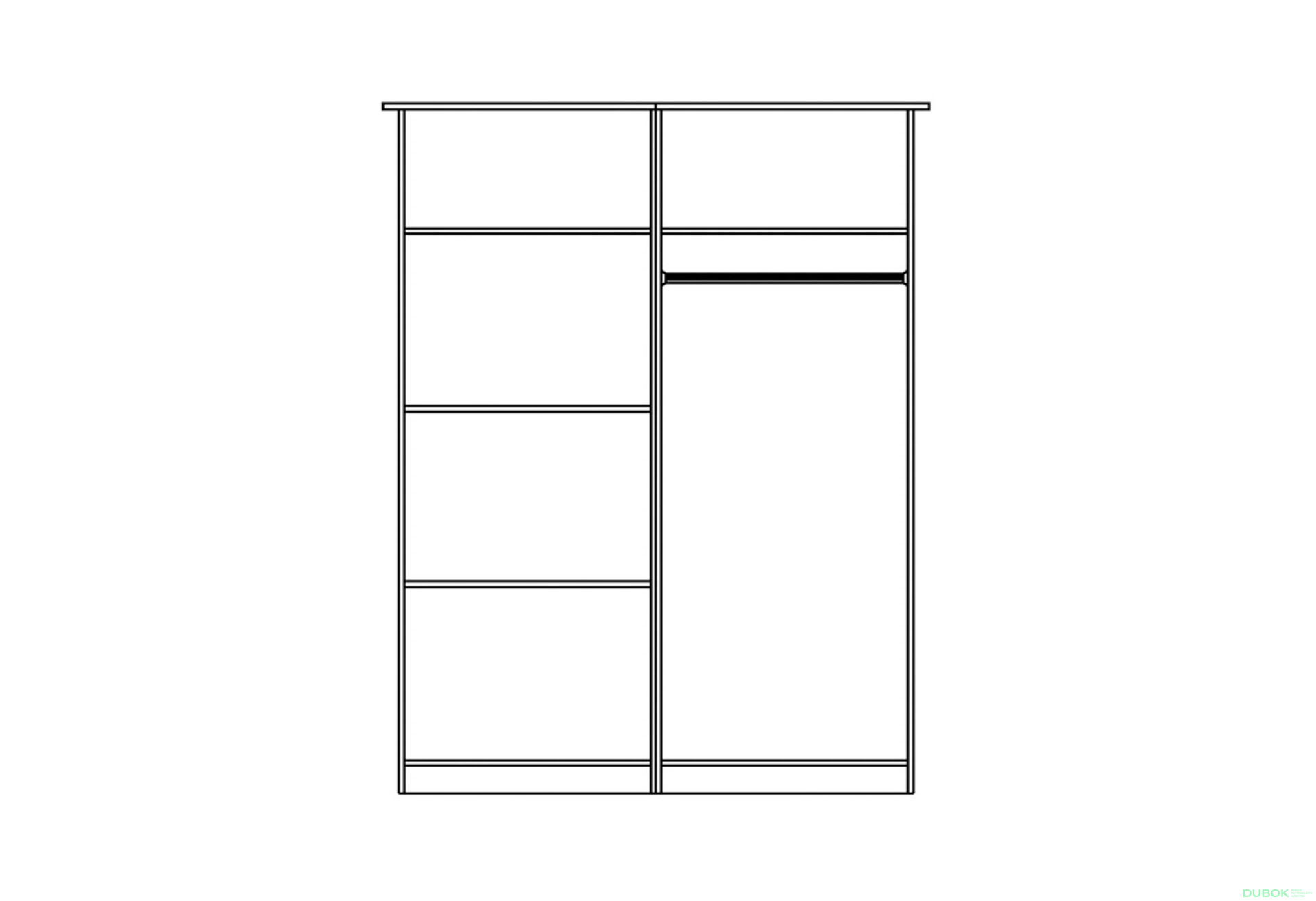 Skříň 4D Kim dub artisan / bílý - Fotografie 2 Fotografie 2 - Skříň 4D Kim dub artisan / bílý