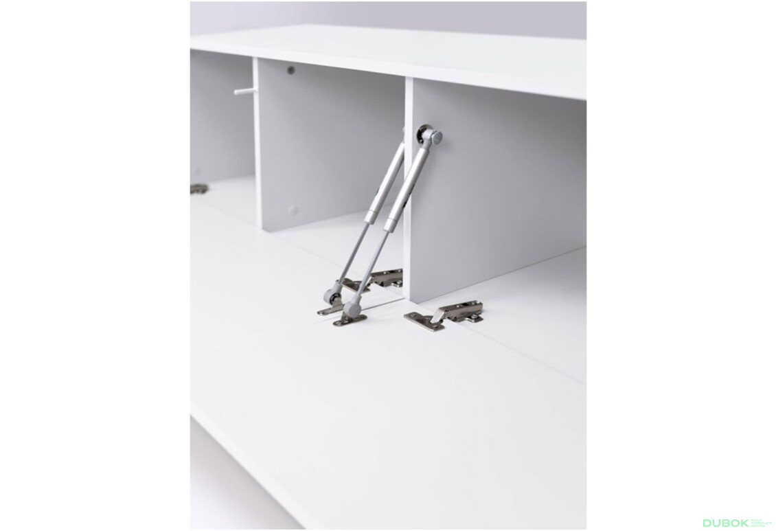 Fotografie 4 - TV stolek 2,4 lesklá bílá Legs Box