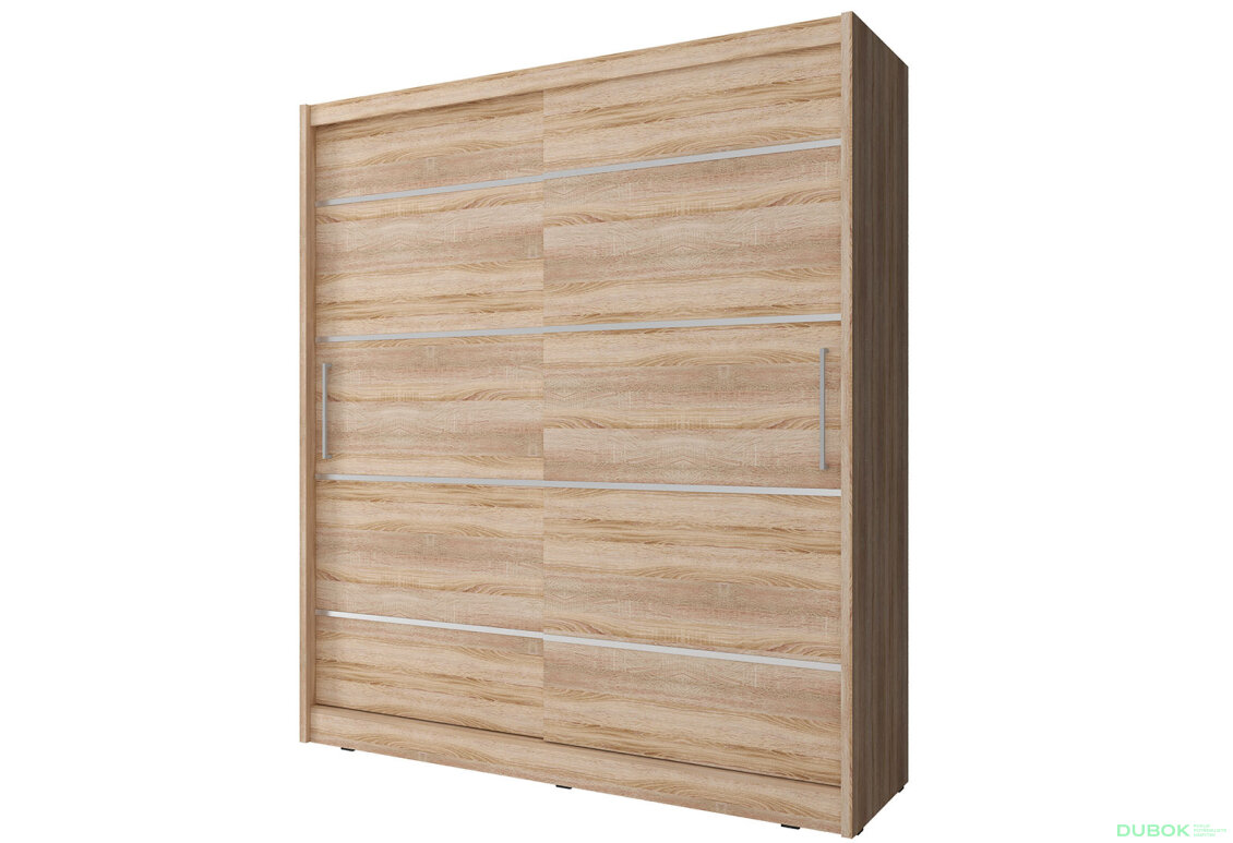 Skříň Maja ALU 180 dub sonoma